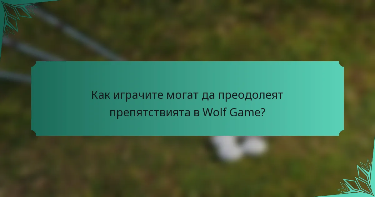 Как играчите могат да преодолеят препятствията в Wolf Game?