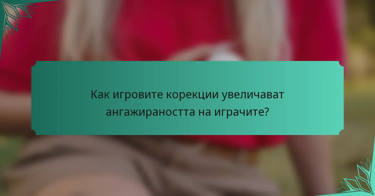 Как игровите корекции увеличават ангажираността на играчите?
